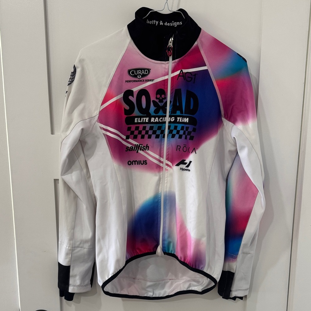 Betty Designs Squad Elite Racing Team Polar Windproof Cycling Jacket Medium